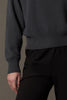 Girocollo Maniche Squadrate in Puro Cashmere Garzato Ardesia