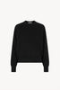 Girocollo Maniche Squadrate in Puro Cashmere Garzato Nero