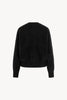 Girocollo Maniche Squadrate in Puro Cashmere Garzato Nero
