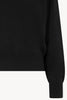 Girocollo Maniche Squadrate in Puro Cashmere Garzato Nero