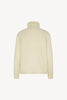 Maglia a Collo Alto in Puro Cashmere Garzato Latte