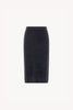Gonna Longuette in Puro Cashmere Garzato Ardesia