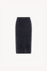 Gonna Longuette in Puro Cashmere Garzato Ardesia