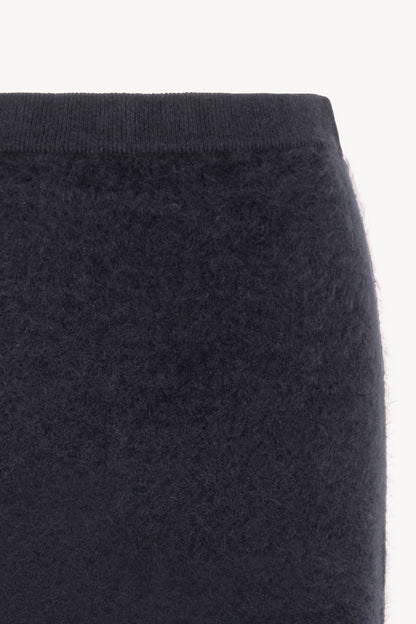 Gonna Longuette in Puro Cashmere Garzato Ardesia