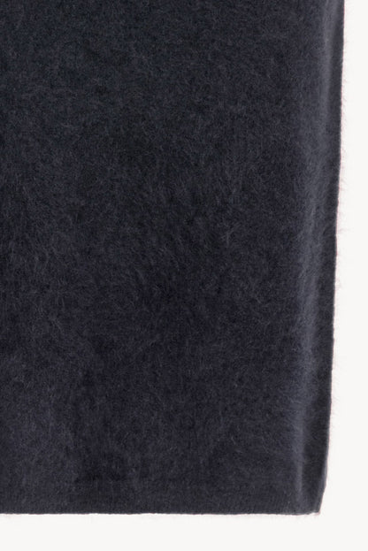 Gonna Longuette in Puro Cashmere Garzato Ardesia
