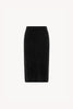 Gonna Longuette in Puro Cashmere Garzato Nero