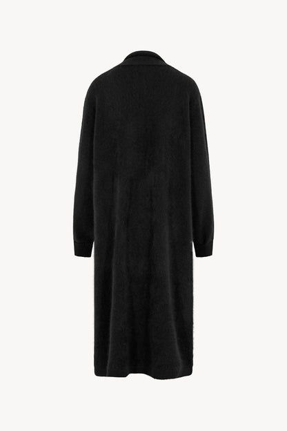 Cappotto in Puro Cashmere Garzato Nero