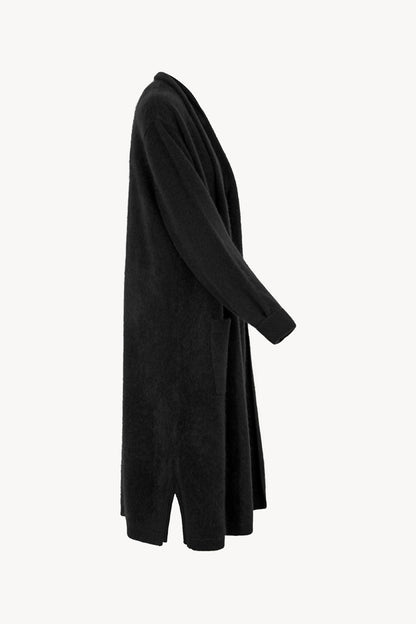 Cappotto in Puro Cashmere Garzato Nero