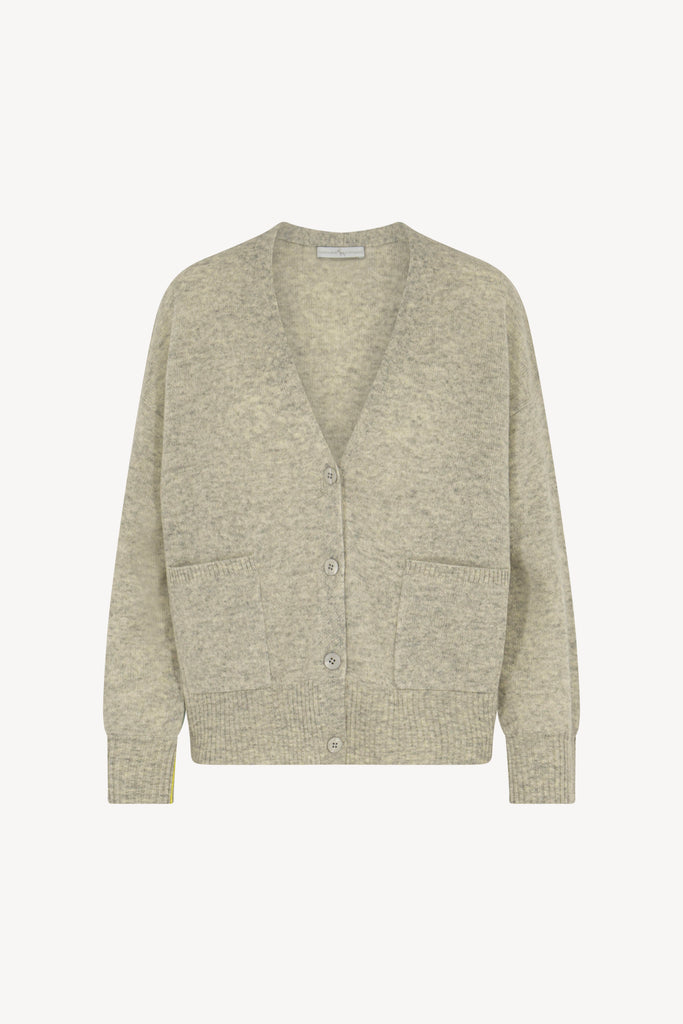 Cardigan bordo a contrasto Puro Cashmere