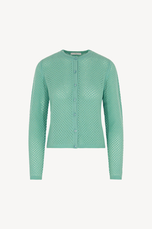Pure Cashmere Mesh Cardigan