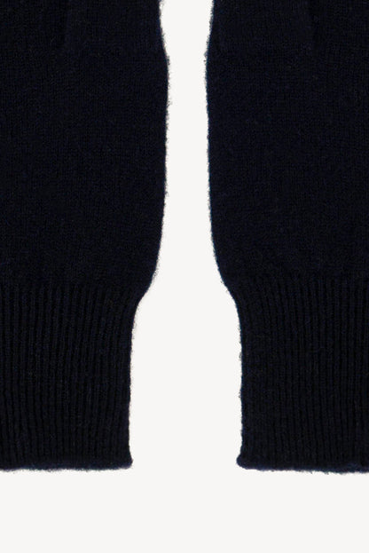 Guanti con Toucscreen  in Puro Cashmere Navy