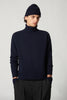 Berretto Unisex a Coste in Puro Cashmere Navy - Modello Corto