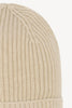 Berretto Unisex a Coste in Puro Cashmere Avena - Modello Corto