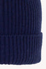 Berretto Unisex a Coste in Puro Cashmere Ink Blue - Modello Corto