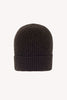 Berretto Unisex a Coste in Puro Cashmere Mocha - Modello Lungo