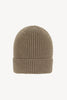 Berretto Unisex a Coste in Puro Cashmere Dune - Modello Lungo