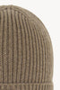 Berretto Unisex a Coste in Puro Cashmere Dune - Modello Lungo