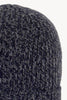 Berretto Unisex a Coste in Puro Cashmere Moulinè Notte - Modello Lungo