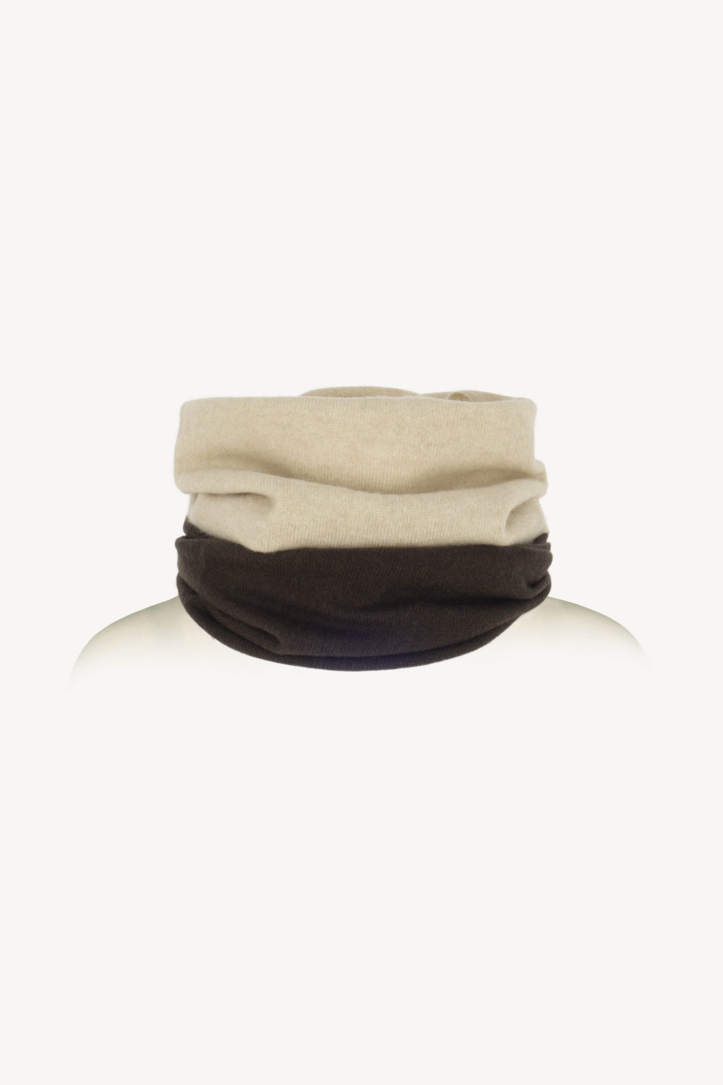 Two-tone pure cashmere collar