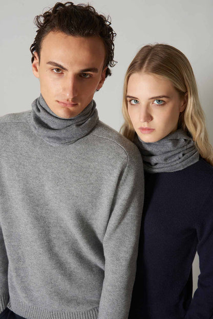 Scaldacollo Unisex in Puro Cashmere Turchese