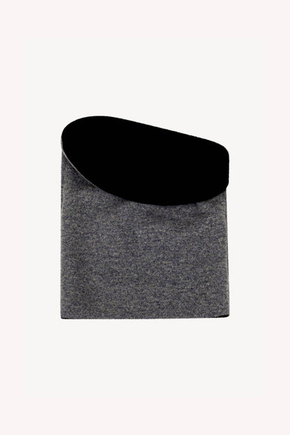 Scaldacollo Reversibile Unisex in Puro Cashmere Nero-derby
