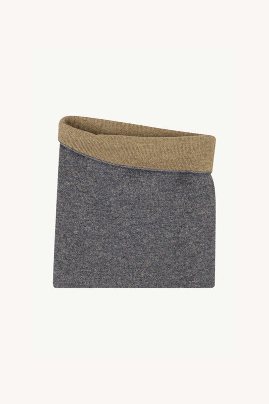 Scaldacollo Reversibile Unisex in Puro Cashmere Derby-Dune