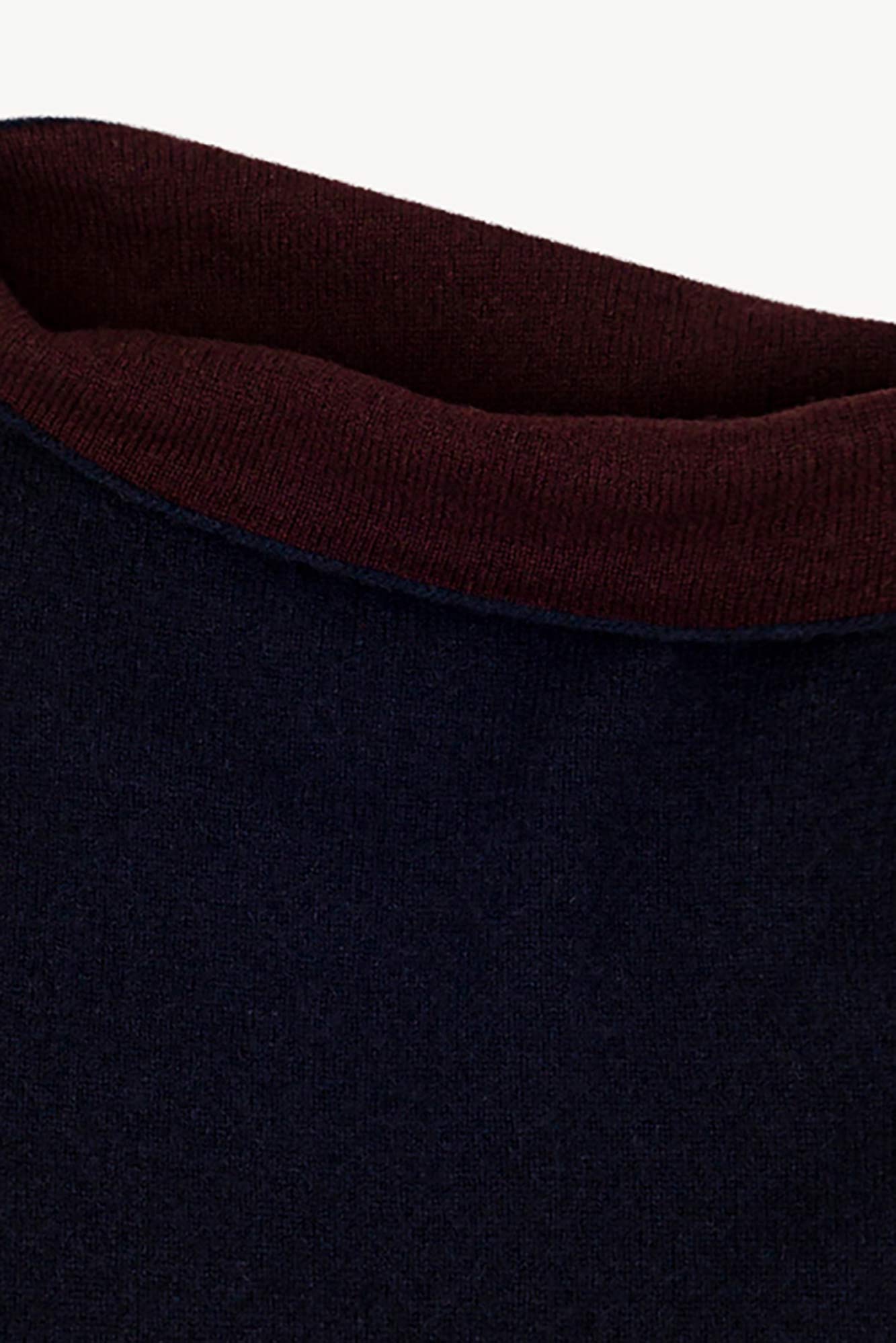 Scaldacollo Reversibile Unisex in Puro Cashmere Notte-Acero