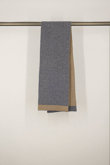 Sciarpa Tubolare Bicolore Unisex in Puro Cashmere Derby-Dune