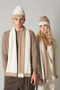 Sciarpa Tubolare Bicolore Unisex in Puro Cashmere Dune-Latte