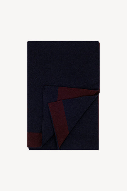 Sciarpa Tubolare Bicolore Unisex in Puro Cashmere Notte-Acero