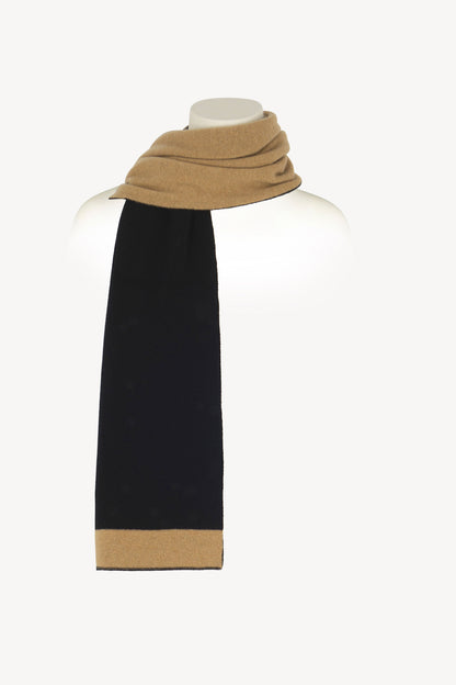 Pure Cashmere Two-Tone Tubular Scarf