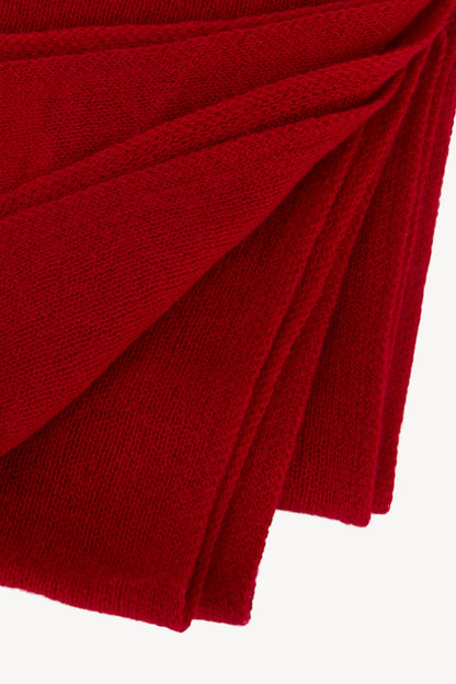 Ruby Red Pure Cashmere Featherweight Wrap Scarf
