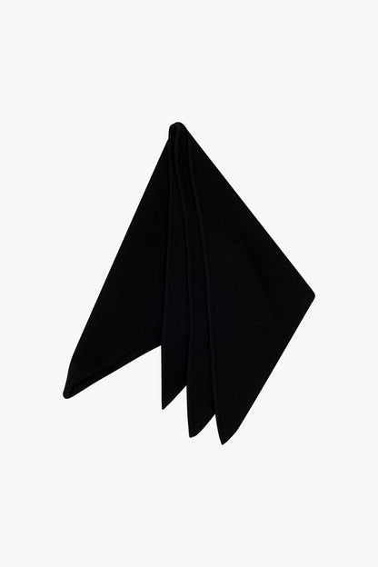 Sciarpa a Triangolo in Puro Cashmere Nero