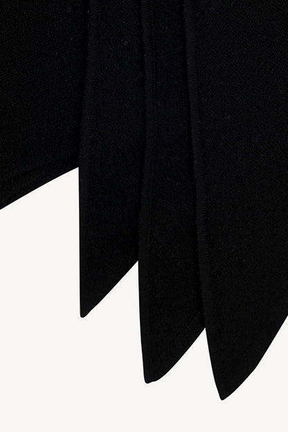 Sciarpa a Triangolo in Puro Cashmere Nero