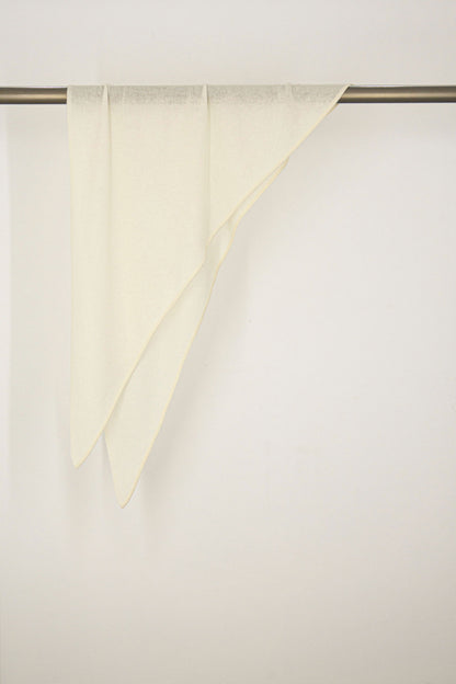 Sciarpa a Triangolo in Puro Cashmere Latte