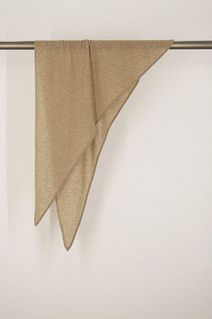 Sciarpa a Triangolo in Puro Cashmere Dune