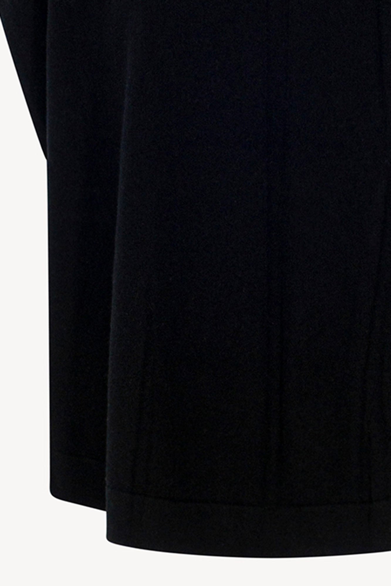 Cappa a Collo Alto con Spacchetto in Puro Cashmere Nero