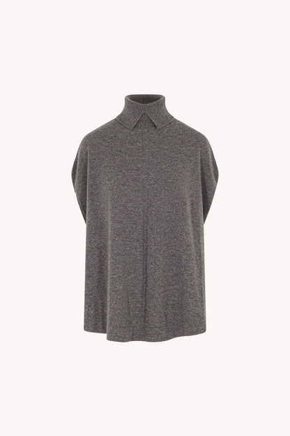 Cappa a Collo Alto con Spacchetto in Puro Cashmere Derby