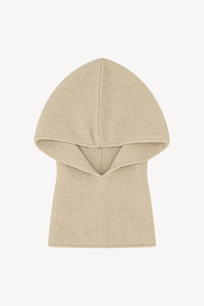 Scaldacollo con Cappuccio in Puro Cashmere Avena