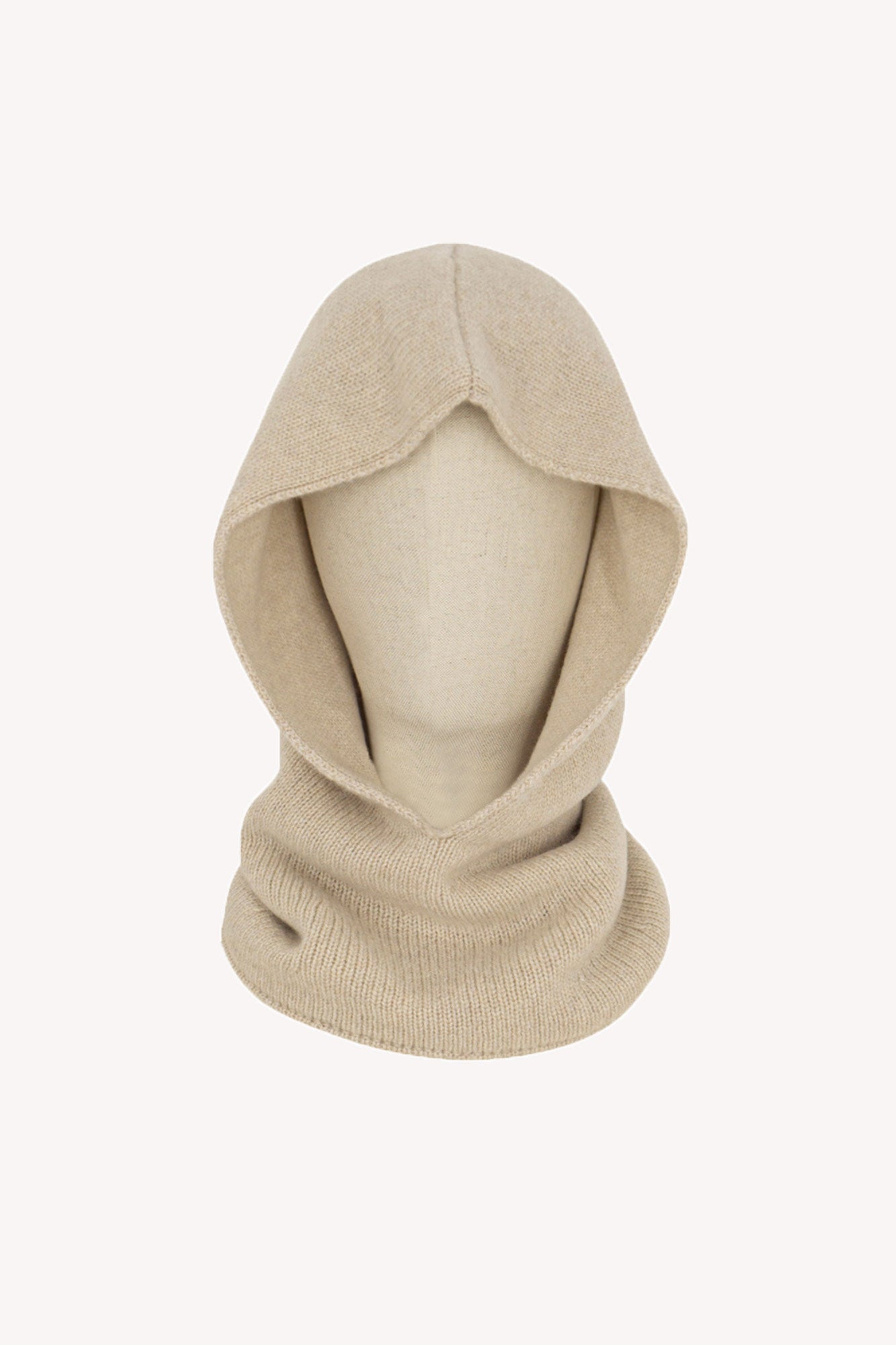 Scaldacollo con Cappuccio in Puro Cashmere Avena