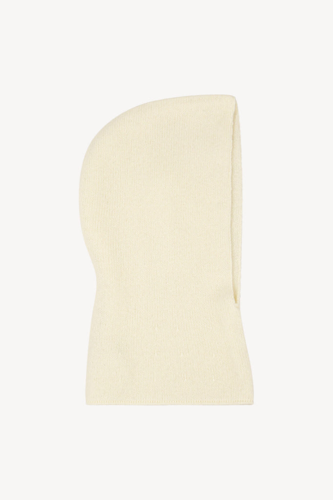 Scaldacollo con Cappuccio in Puro Cashmere Latte