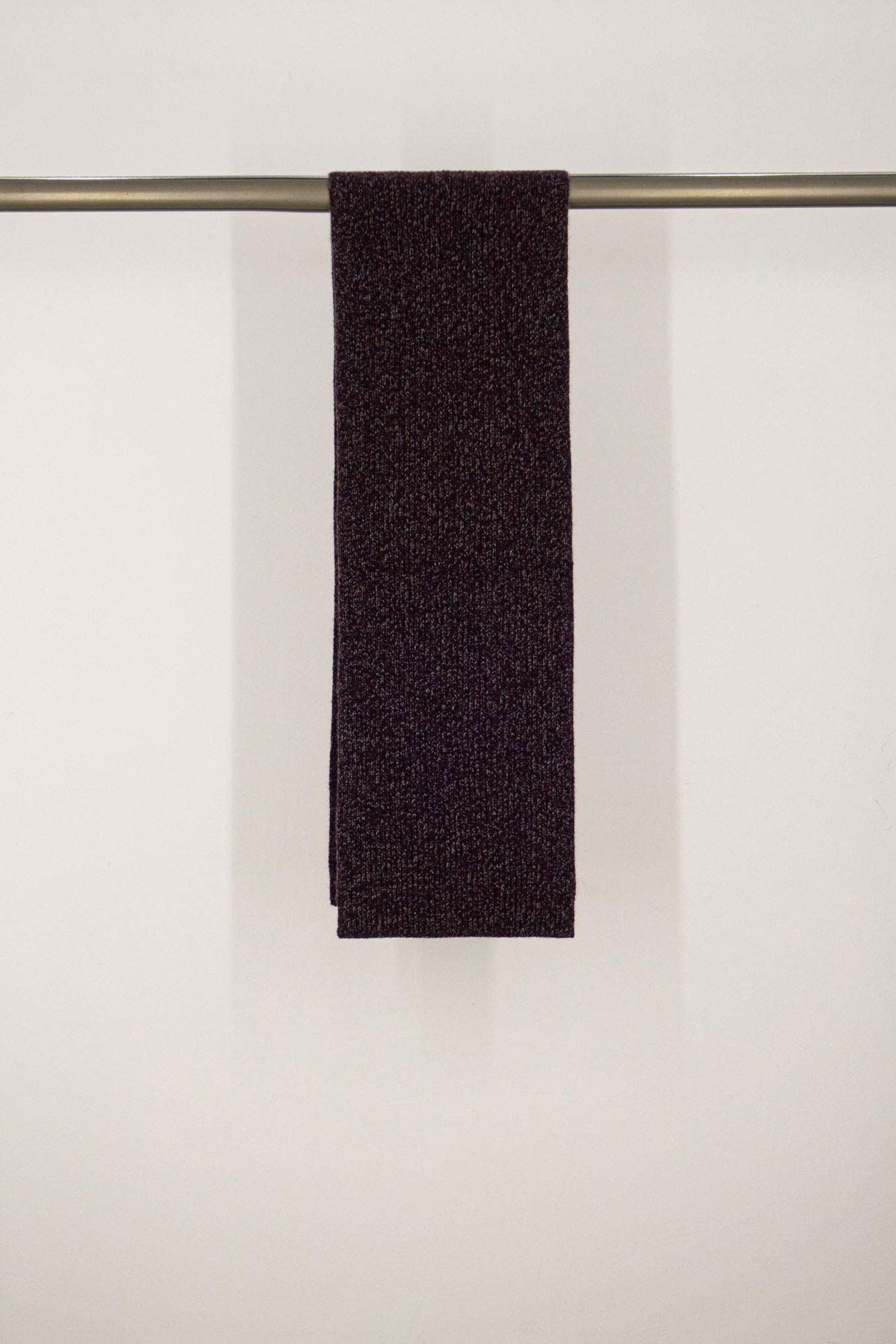 Sciarpa Unisex a Costa Inglese in Puro Cashmere Moulinè Acero