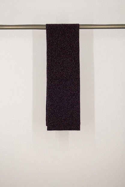 Sciarpa Unisex a Costa Inglese in Puro Cashmere Moulinè Acero