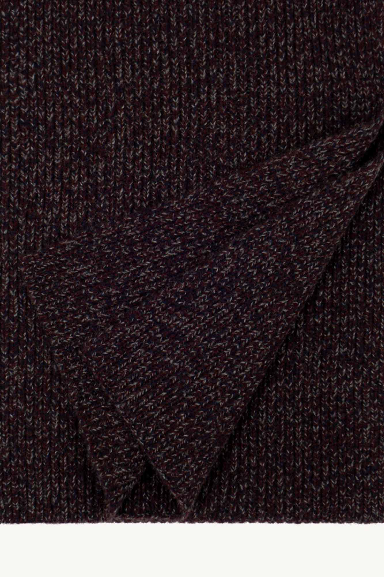 Sciarpa Unisex a Costa Inglese in Puro Cashmere Moulinè Acero