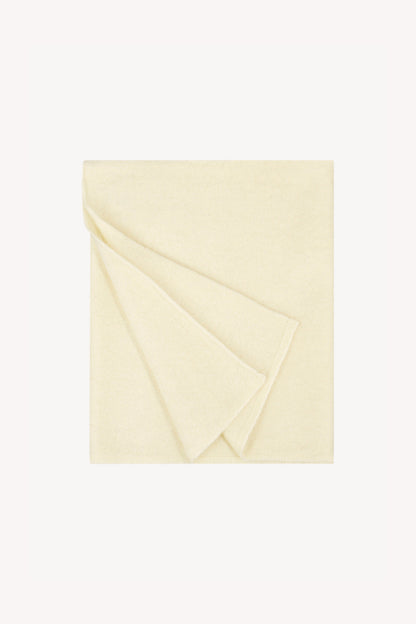 Sciarpa in Maglia Rasata in Puro Cashmere Spazzolato Latte