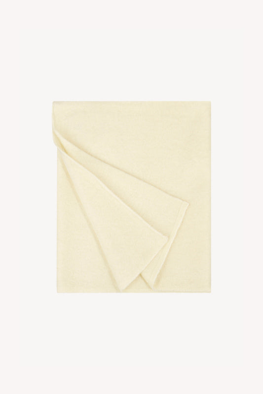 Sciarpa in Maglia Rasata in Puro Cashmere Spazzolato Latte