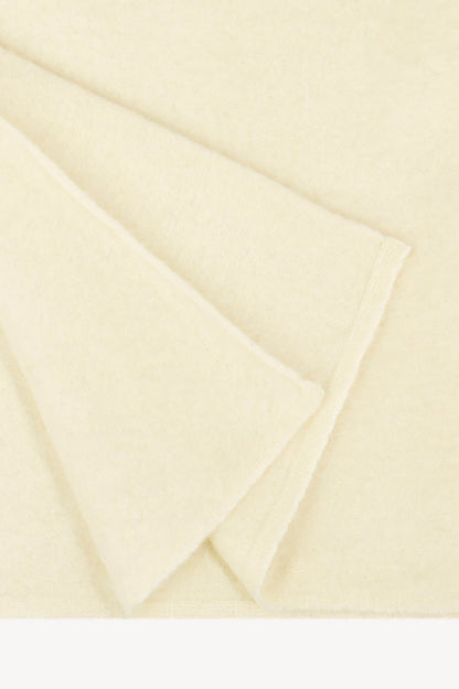 Sciarpa in Maglia Rasata in Puro Cashmere Spazzolato Latte