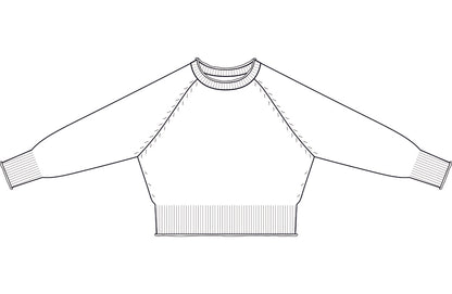 Pure Cashmere 3 Yarn Cropped Crew Neck