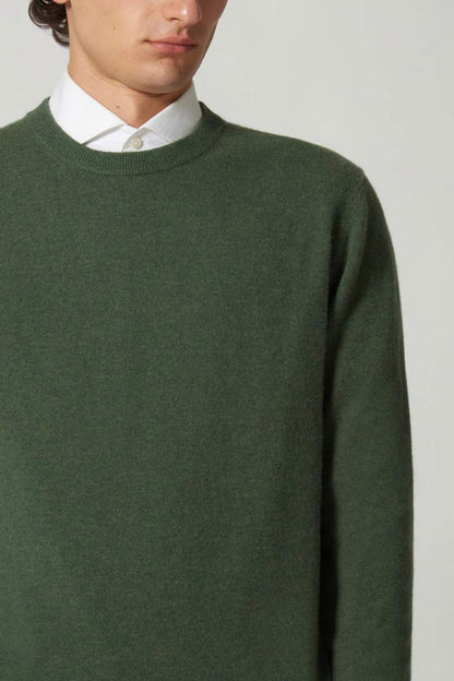 Maglia Girocollo in Puro Cashmere Loden