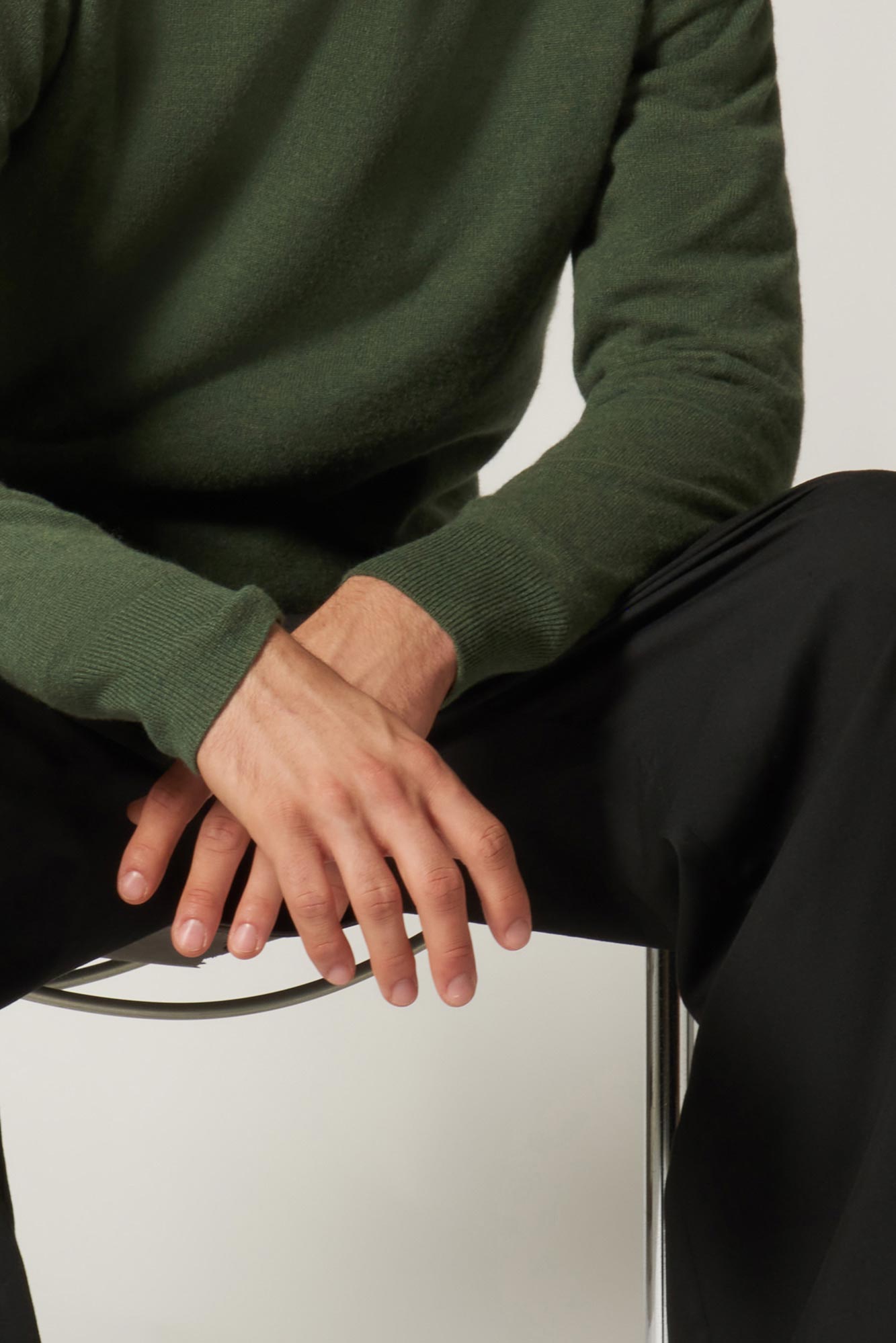 Maglia Girocollo in Puro Cashmere Loden